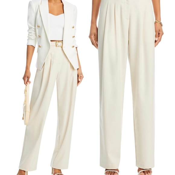 Wayf Pants - Wayf Cream High Waist wide Leg Women's Trousers NWT